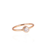 frilagd återvunnen 0.3ct briljantslipad diamantring