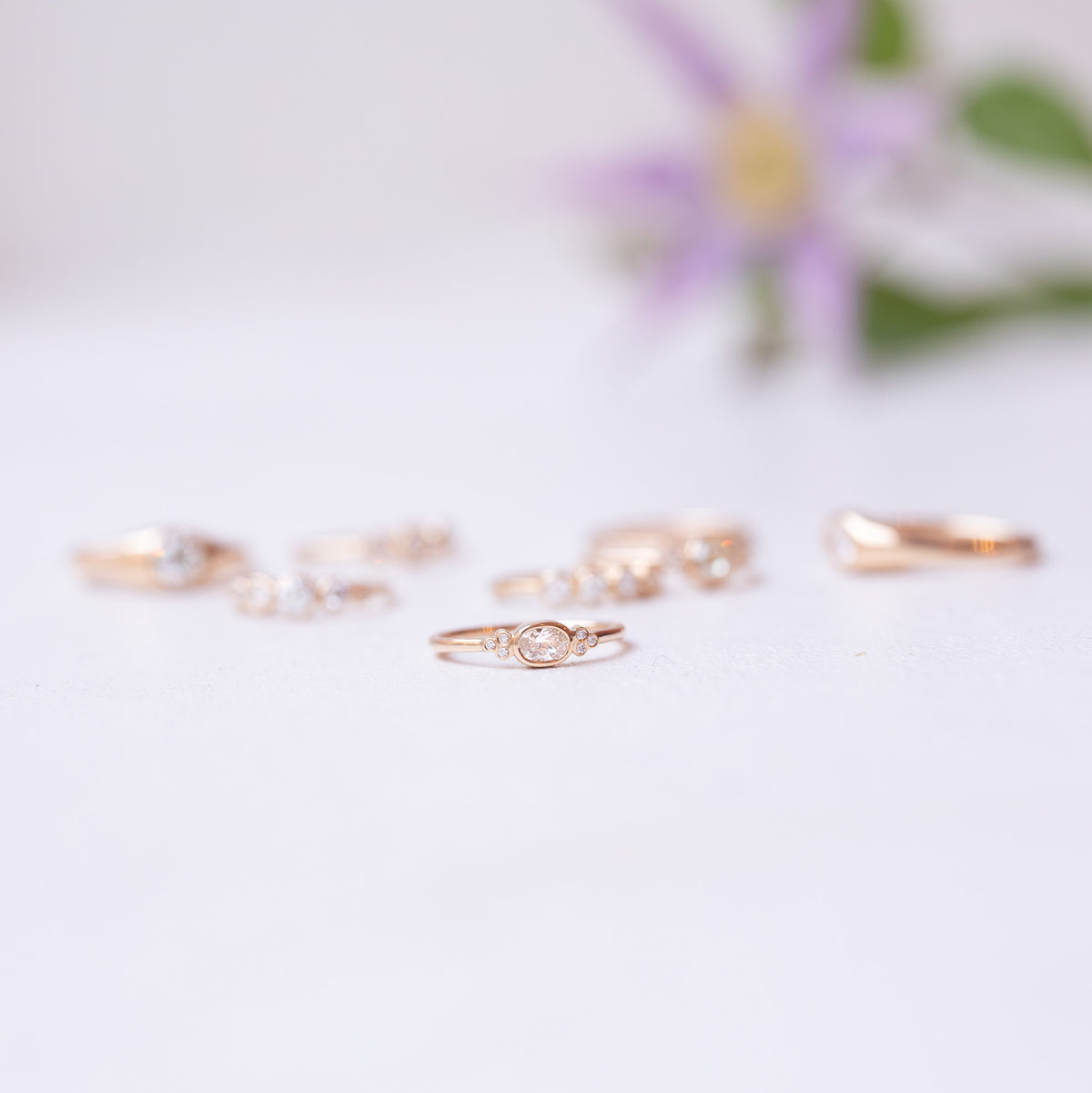 Les Fleurs Mini - Oval Recycled Diamond 0.28ct