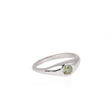 Silver Bold Bonbons - Green sapphire