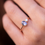 Double Bonbons - Diamond + Cornflower Blue Sapphire