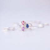Silver Bonbons - Pinkpurpleish sapphire