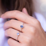 Silver Bonbons - Dark blue sapphire