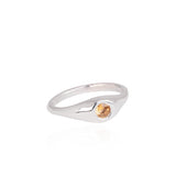 Silver Bold Bonbons - Orange-yellow-ish Sapphire