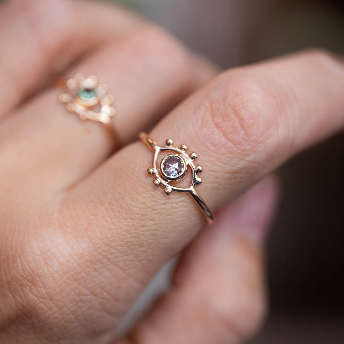 Golden Eye - Salt and pepper diamond