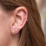 Les Vivants - Traces Gold Studs