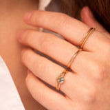 18k gold rings on hand