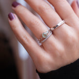 Circled Double Bonbons - Light Green Tourmaline + Sapphire