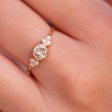hand wearing engagement diamond ring