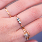 Double Bonbons - Diamond + Sage Green Sapphire