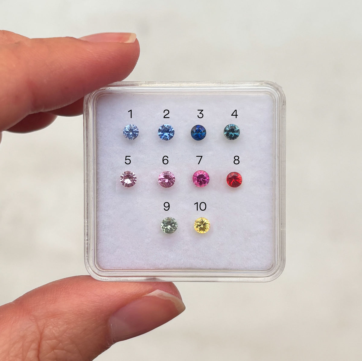 sapphires in different colors