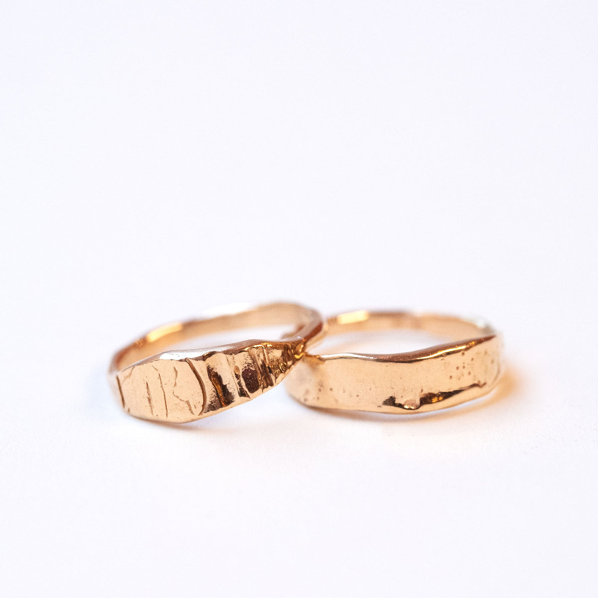 Golden Traces + Craters Ring Stack