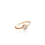 Engagement ring with 0.5ct brilliant cut diamond