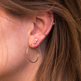 pink sapphire and diamond earring