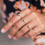 rose cut black diamond rings