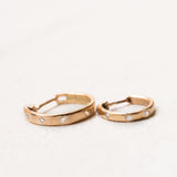 gold diamond earring hoops