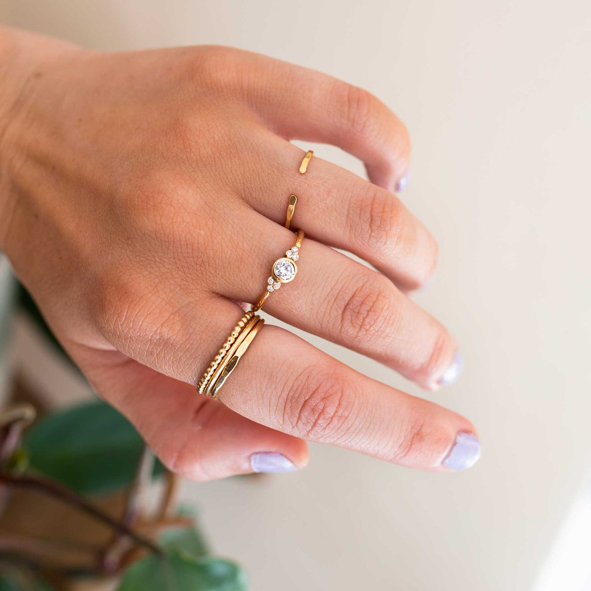 gold stacking rings