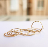 18k gold stacking rings