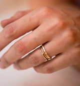 hammered gold band