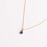 tiny blue sapphire necklace