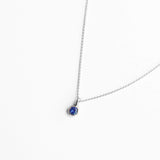 silver sapphire necklace