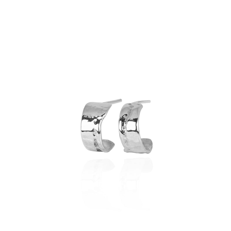 Les Vivants - Craters silver hoops