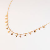 gold necklace with gold plates