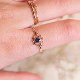 Circled Golden Eye - Blue Sapphire