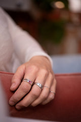 Silver Bold Bonbons - Blush Pink Sapphire