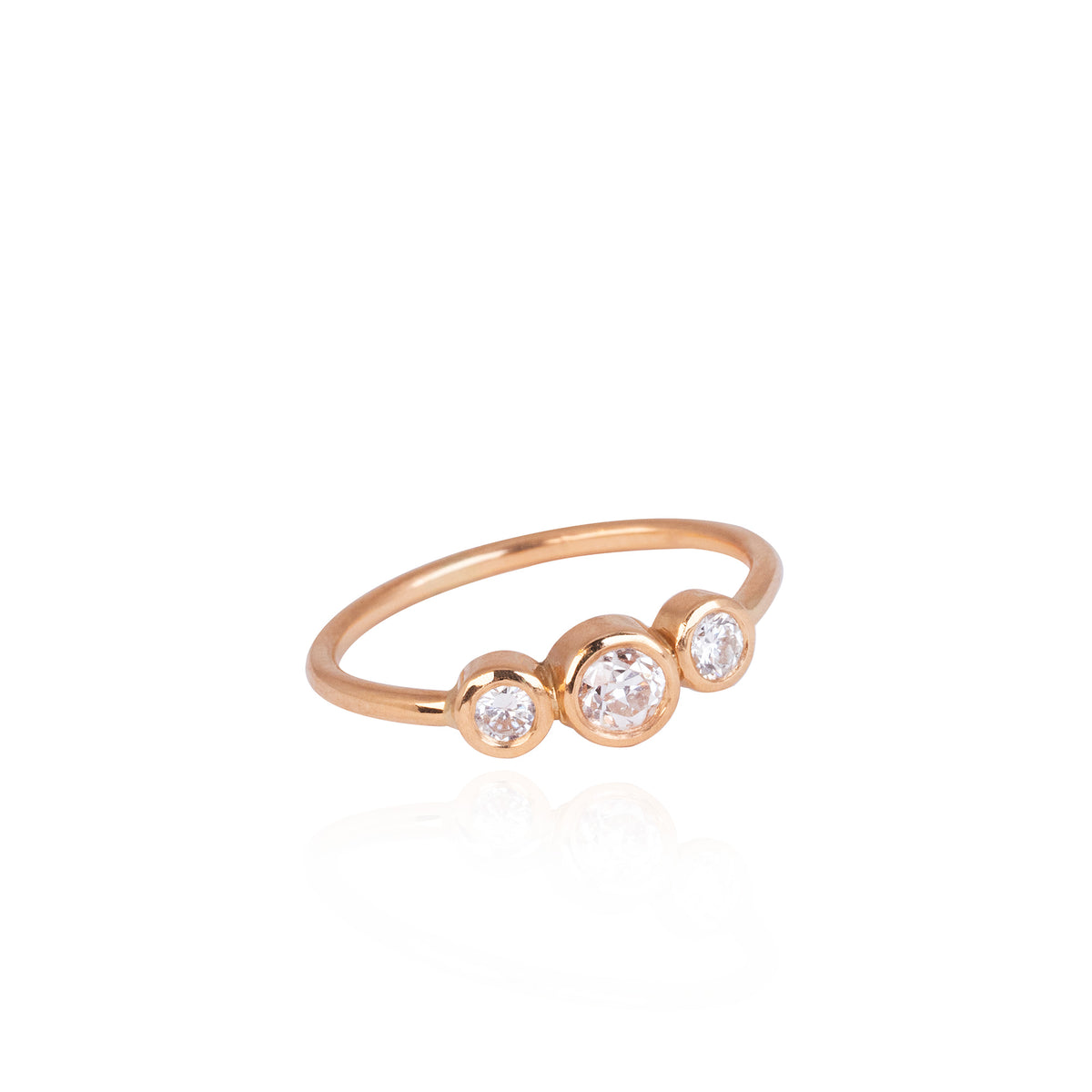 Les Triplés - Recycled 0.20ct Diamond + Diamonds