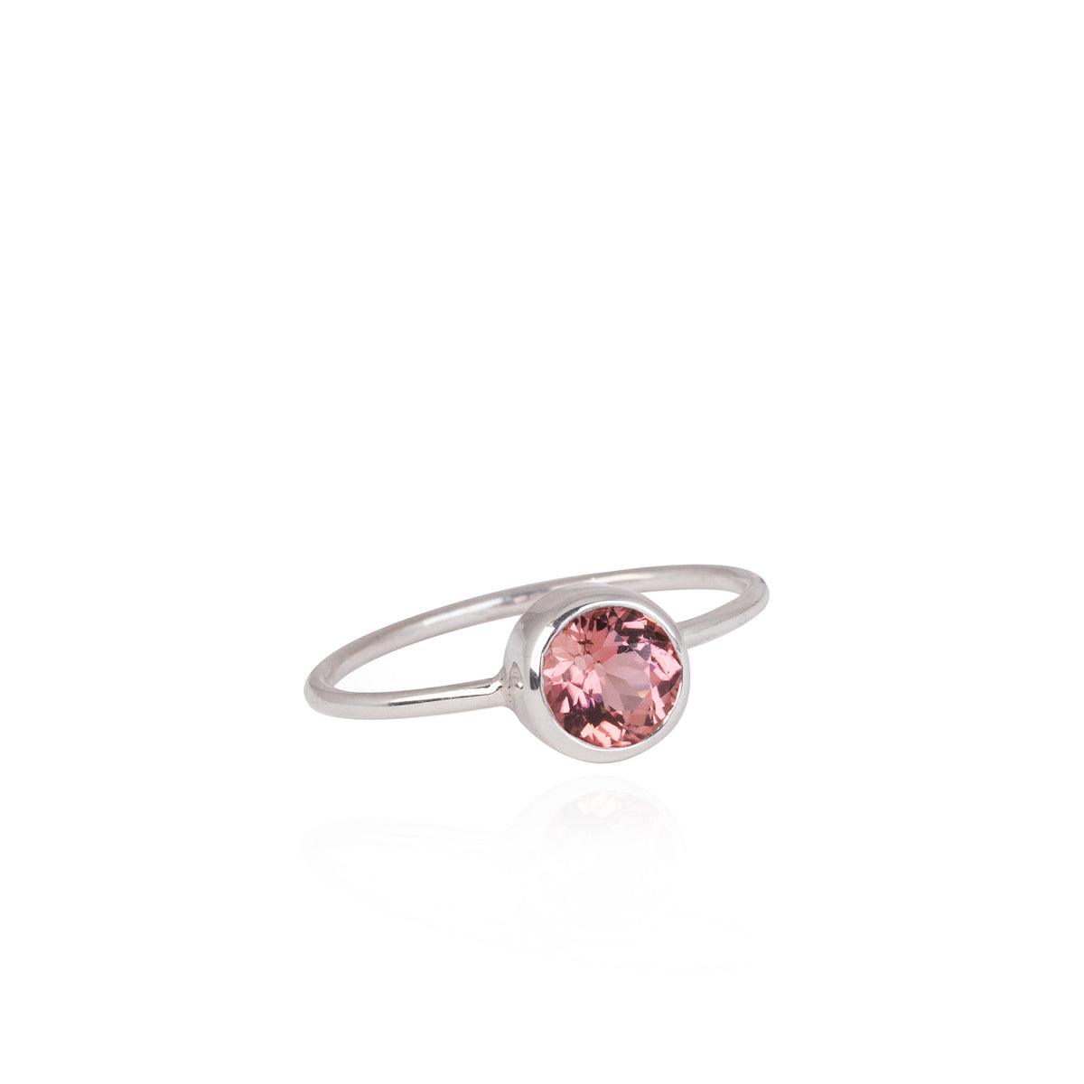 Silver Bonbons - Dusty coral tourmaline