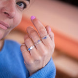 Silver Bonbons - Purple sapphire