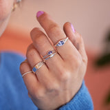 Silver Bold Bonbons - Lilac sapphire