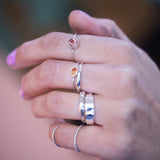 Silver Bonbons - Dusty coral tourmaline