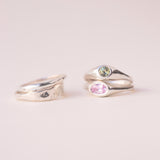 Silver Bold Bonbons - Icy Pink Sapphire
