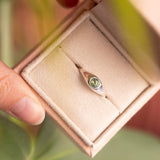 Silver Bold Bonbons - Green sapphire