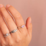Silver Bold Bonbons - Icy Pink Sapphire