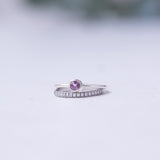 Silver Bonbons - Purple Cushion Sapphire