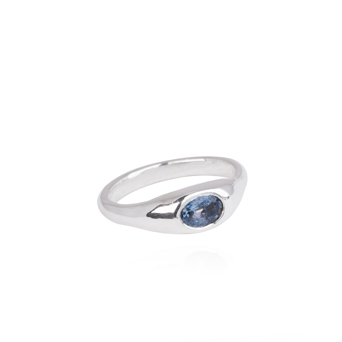Silver Bold Bonbons - Hazy Blue Sapphire