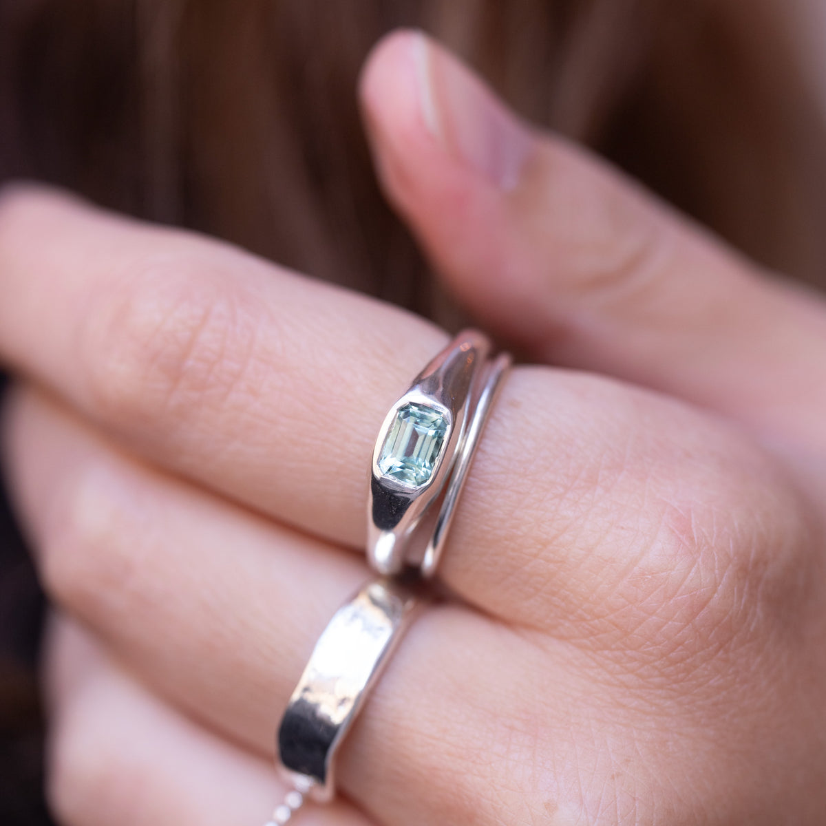 Silver Bold Bonbons - Turquoise Tourmaline