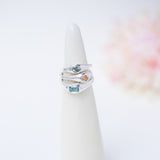 Silver Bold Bonbons - Orange-yellow-ish Sapphire