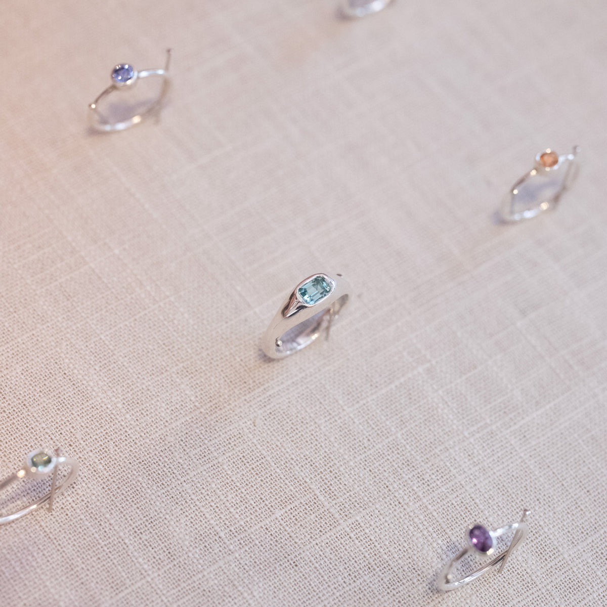 Silver Bold Bonbons - Turquoise Tourmaline