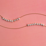 Golden Josefin necklace - Marquise