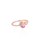 Double Bonbons - Diamond + Pink sapphire