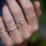Double Bonbons - Diamond + Light green sapphire