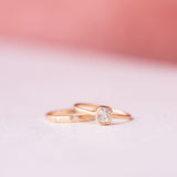 diamond rings in 18k recycled gold