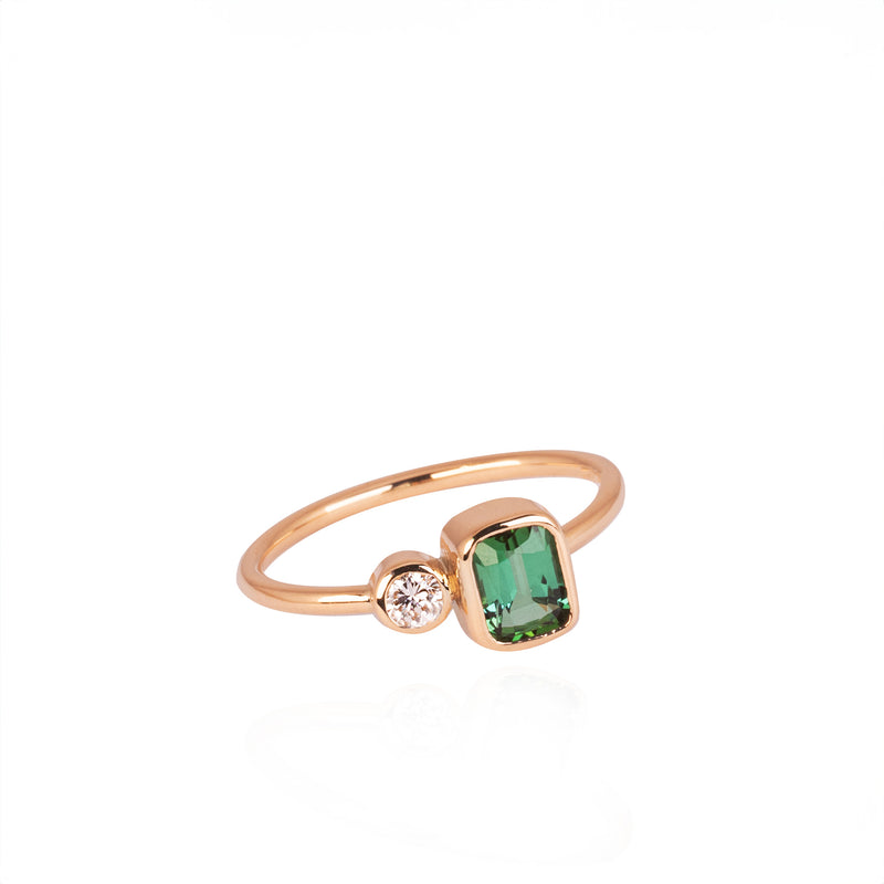 caroline hjerpe green tourmaline and diamond engagement ring