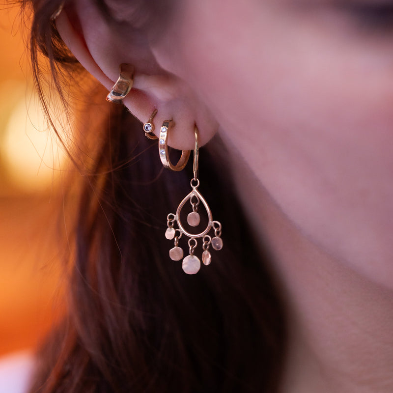 Golden Viola Earrings