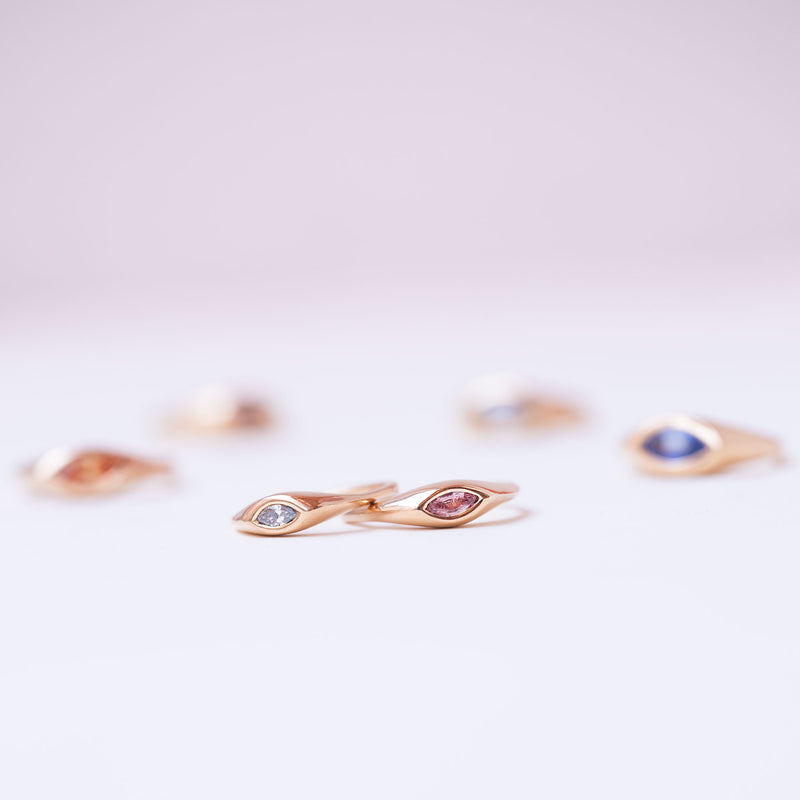 Mini Chunky Eye - Pink Sapphire