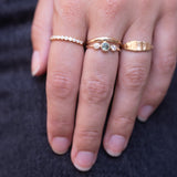 Les Triplés - Soft Green Sapphire + Diamonds