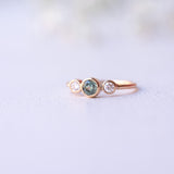 Les Triplés - Soft Green Sapphire + Diamonds